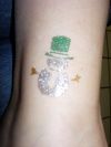 glitter cartoon tattoo